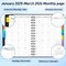 Daily Planner 2025-2026, 15 Month Planner with Tabs, Yearly Monthly Weekly Daily Time Management Planner, January 2025-March 2026, Office Home School Supplies for Women & Men-A5(5.7" x 8.3"), Black, 100GSM Thick Paper, Spiral Bound